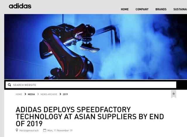 アディダスがロボット工場 スピードファクトリー 閉鎖へ 生産拠点をアジアにシフト アパレルウェブ アパレル ファッション業界情報サイト