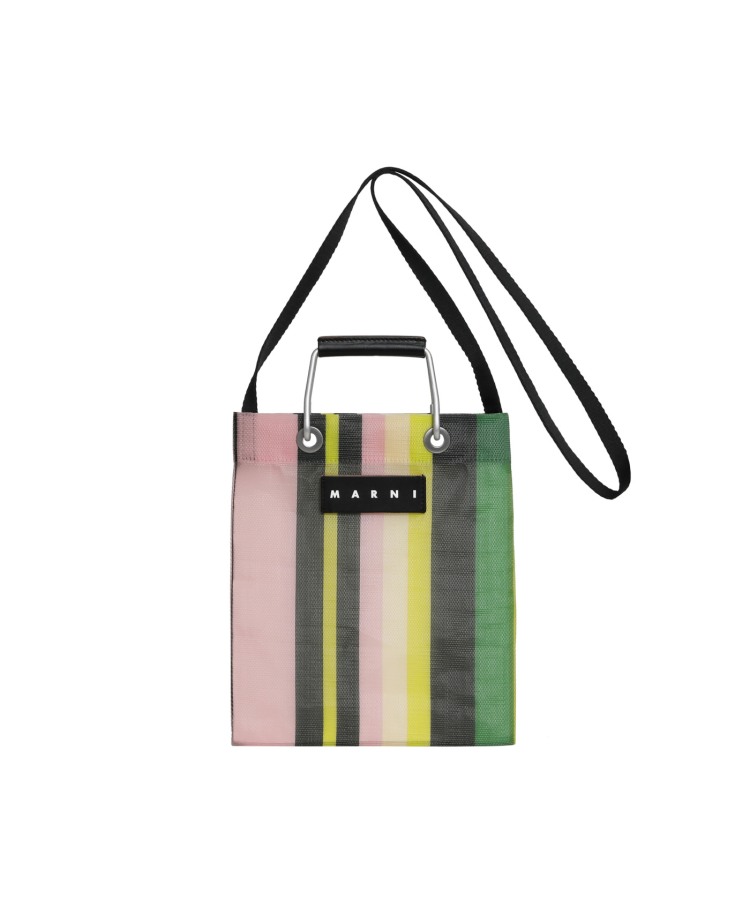 MARNI MARKET ストライプミニショルダーバッグ ブルエッテ