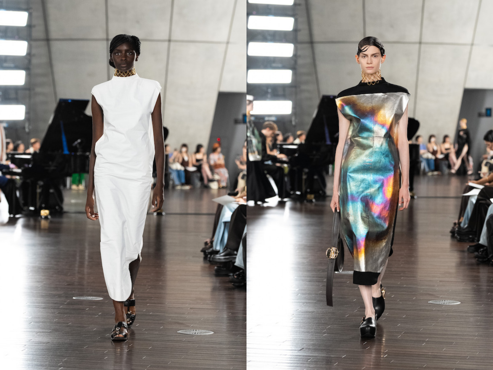 ハルノブムラタ」2025春夏コレクション 彫刻的な形を人に着せることで